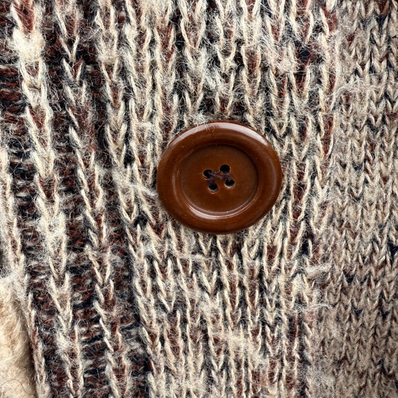 Stunning Rare Vintage 70s Ribbed Knit Tie Waist Cardigan - Picture 9 of 10